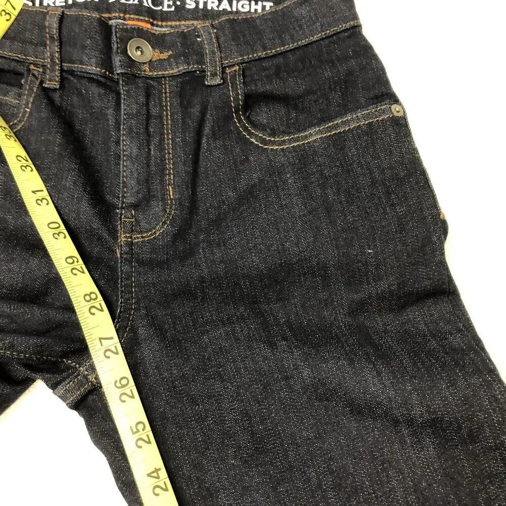 Children's Place Jeans Boys 10 Blue Denim Jeans Adj Waist Stretchy Dark Rinse
